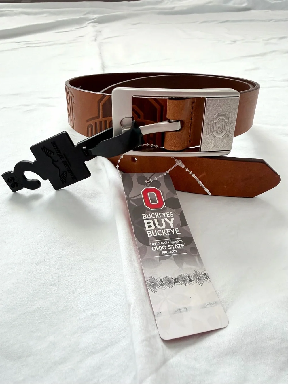 Ohio State Buckeyes Brandish Leather Belt - Brown | Size 38 | Eagles Wings